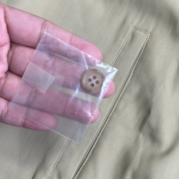 J Crew Vintage Oarsman Grn Tag Men’s Tan Zip Up Jacket Rayon Cotton Size Medium - Picture 8 of 12